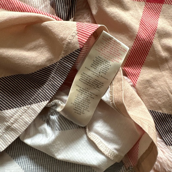 Burberry Beige Plaid Long-Sleeve Top with Black and Red Accents - Picture 3 of 3